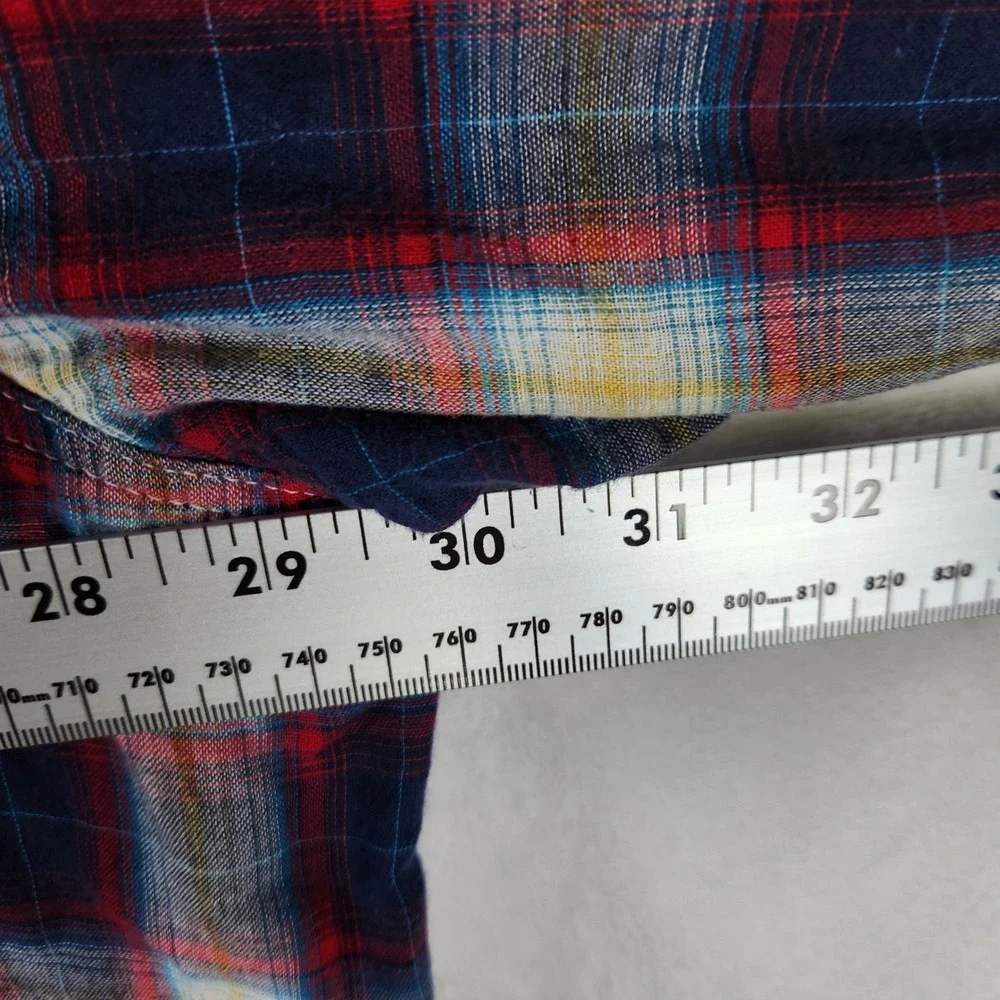 True Nation 3XL Plaid Shirt Long Sleeve Button Front‎ Pocket Men's Casual